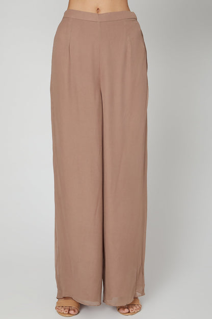 Almond Georgette Pant Set